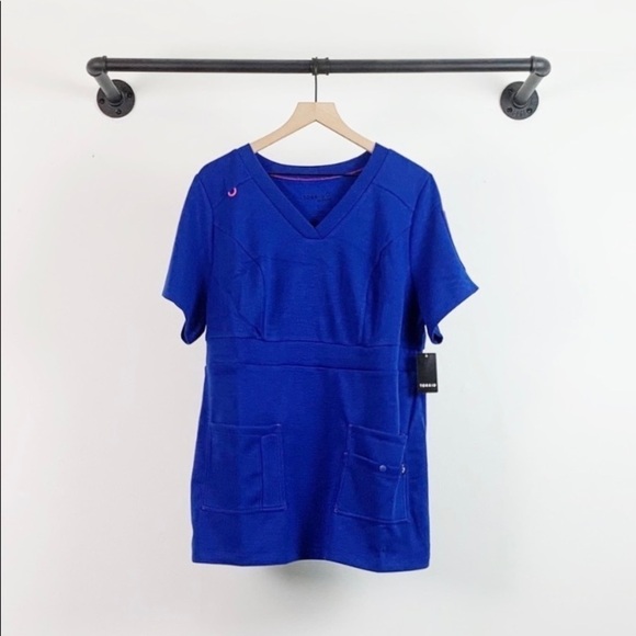 NWT TorridStrong Waistband Curpo Scrub Top In Blue - Picture 7 of 11
